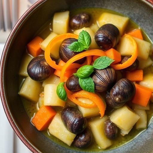 ARTICHOKES BARIGOULE WITH SNAILS AND WINKLES