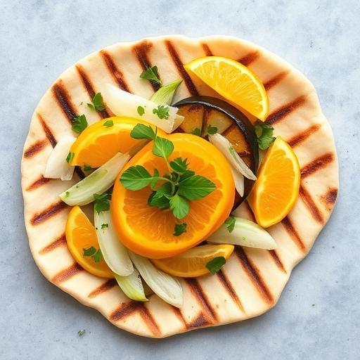 AUBERGINE SALAD WITH FENNEL AND ORANGE
