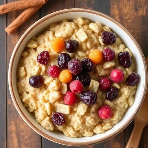 IRISH OATMEAL with DRIED FRUIT and HONEY 