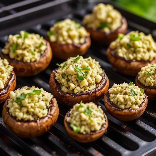 GIANT MUSHROOMS STUFFED with HERBS and CHEESE