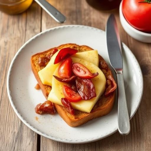 BACON RAREBIT WITH APPLE CHUTNEY
