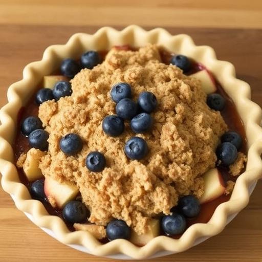 APPLE BLUEBERRY CRUMBLE PIE