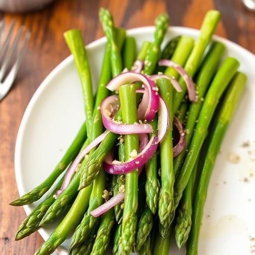 ASPARAGUS AND ONION VINAIGRETTE
