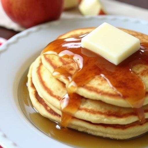 APPLE PANCAKES with CIDER SAUCE
