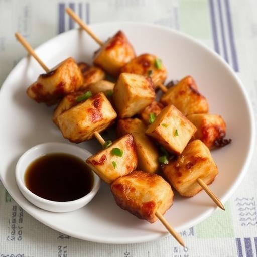 CHICKEN SATAY with SPICY PEANUT SAUCE
