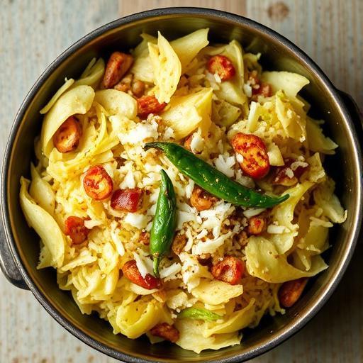 BUND GOBI AUR NARIAL (CABBAGE with COCONUT)