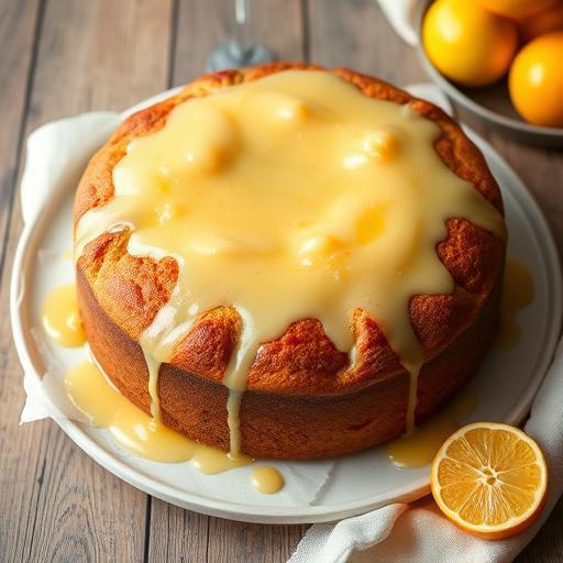 ALMOND AND LEMON POLENTA CAKE WITH ORANGE MASCARPONE