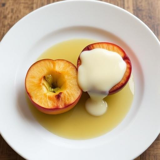 BAKED APPLE WITH CALVADOS SABAYON