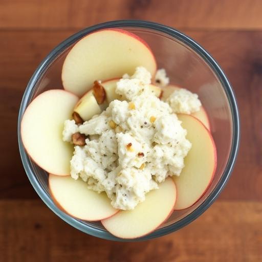 APPLE RINGS WITH GINGER, LEMON AND BLACK PEPPER TAHINI SPREAD