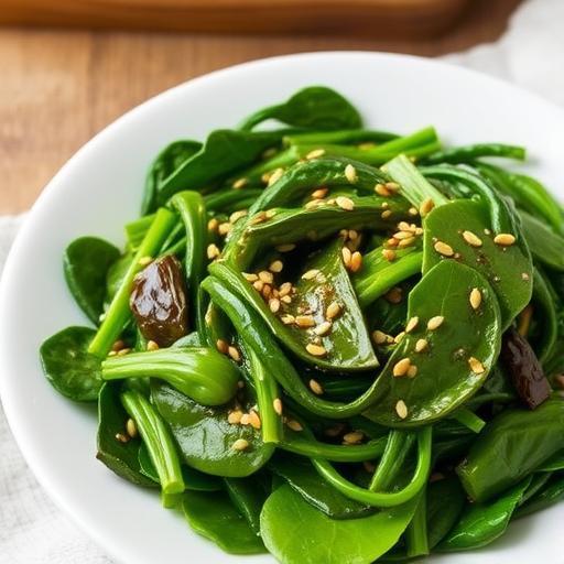 QUICK SPINACH with SESAME SEEDS