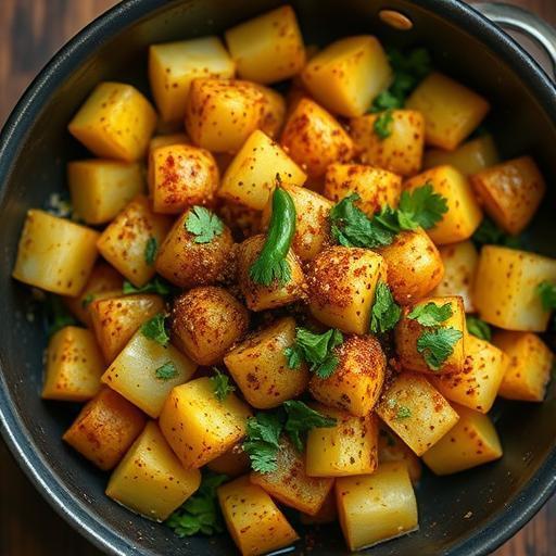 ALOO PANCHPORAN (STIR-FRIED POTATOES TEMPERED WITH FIVE SPICES)