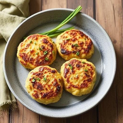 ARBROATH SMOKIE FISH CAKES WITH CHIVE SAUCE