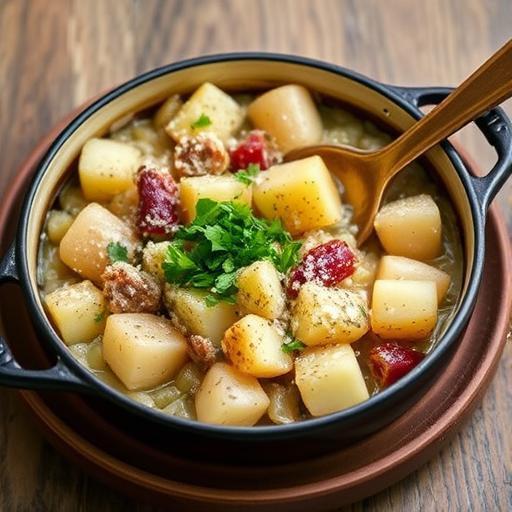 ETOUFFADE DE POMMES DE TERRE (SMOTHERED POTATOES)