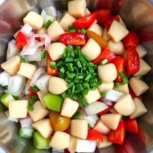 ARTICHOKE, PEPPER AND BROAD BEAN SALAD WITH LEMON DRESSING