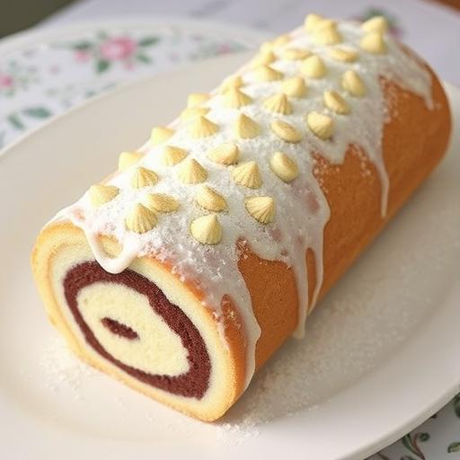 A BUCHE DE NOEL (FRENCH YULE LOG CAKE)