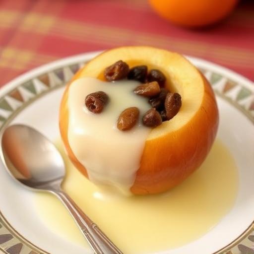 BAKED APPLE WITH CUSTARD