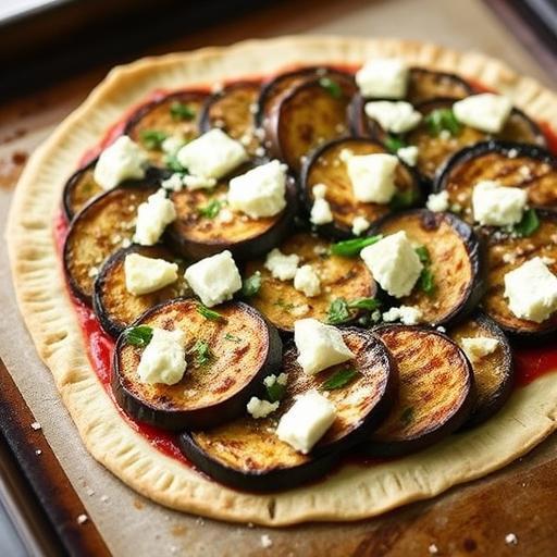AUBERGINE AND FETA TART