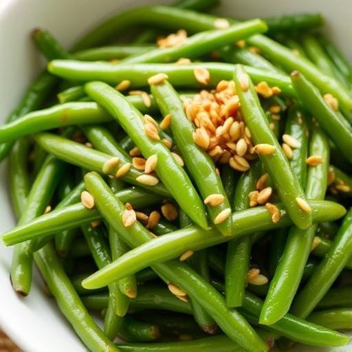 CHILLED GREEN BEANS with SESAME SAUCE