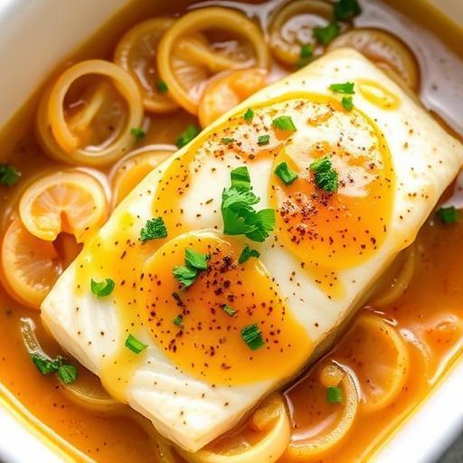 BAKED SOLE with RED ONION