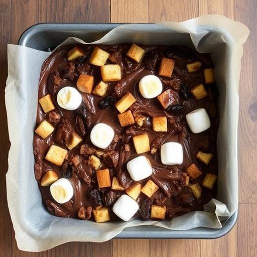 APPLE AND WHITE CHOCOLATE ROCKY ROAD