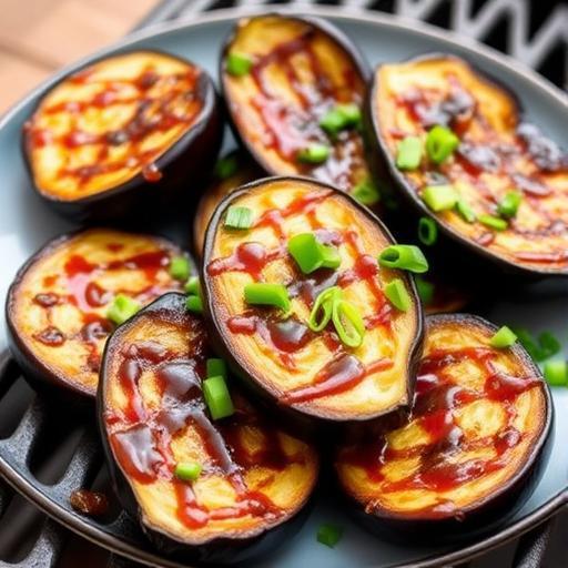 JAPANESE EGGPLANT with SESAME GINGER GLAZE