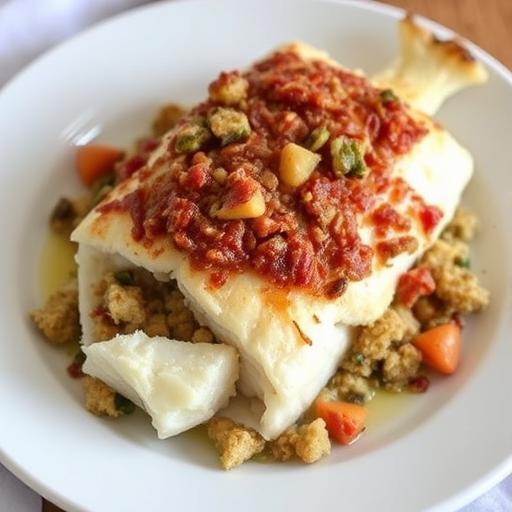 BAKED COD with STUFFING