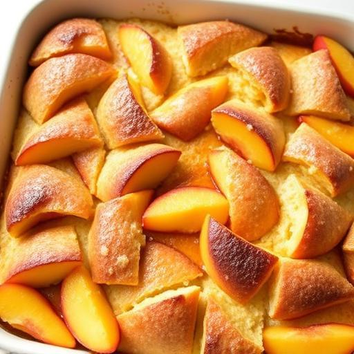PEACH BREAD PUDDING