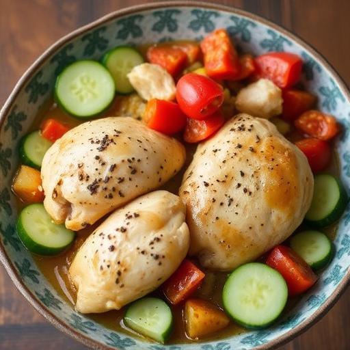 CHICKEN with CUCUMBER and SAFFRON