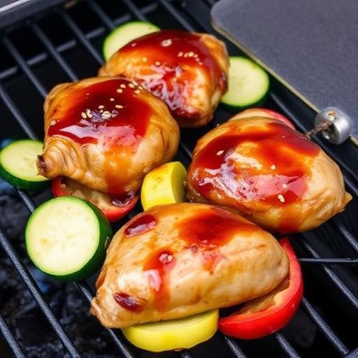 SIZZLING SESAME CHICKEN with VEGETABLES