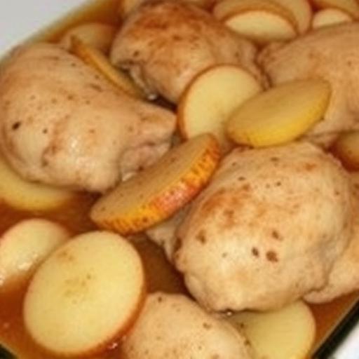 BAKED CHICKEN with CIDER and APPLES