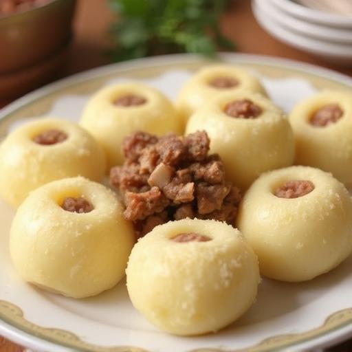 BOUCHEES PAUILLACAISE (POTATO BALLS with MEAT FILLING)