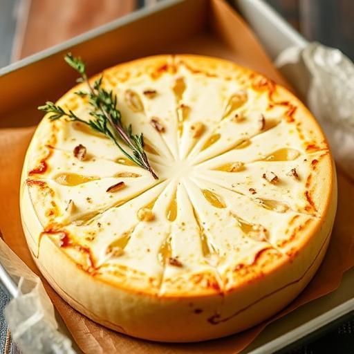 BAKED CAMEMBERT WITH GARLIC BREAD