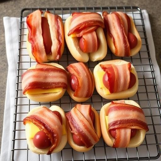 BACON WRAPPED MICROWAVE CHEESE DOGS