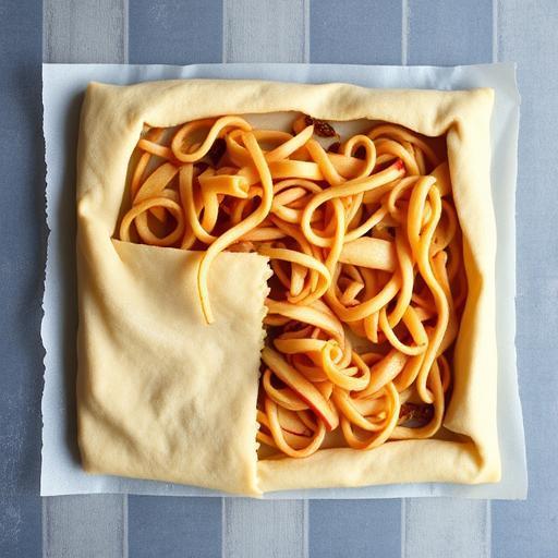 APPLE NOODLE TART WITH TOASTED ALMONDS AND GINGER CRÃ¨ME FRAÃ®CHE