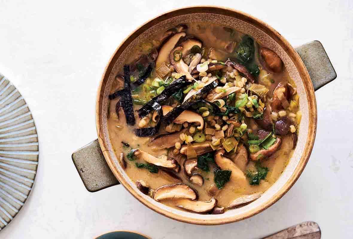 BARLEY SHIITAKE MUSHROOM SOUP