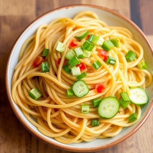 COLD ORIENTAL NOODLES with PEANUT SAUCE
