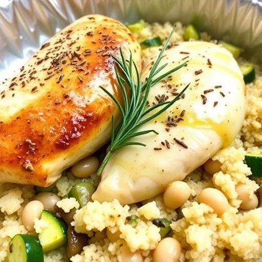 BAKED CHICKEN with PROVENCAL COUSCOUS
