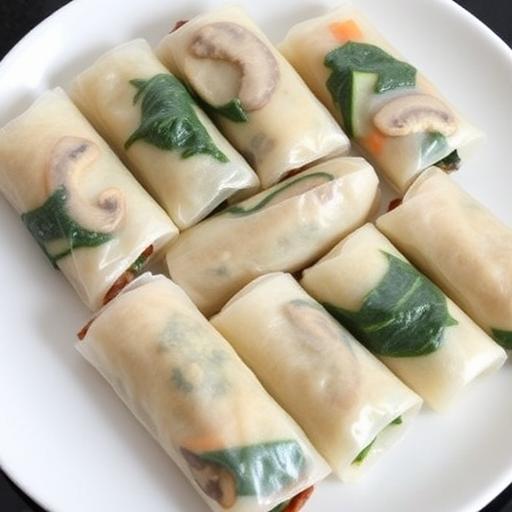 CRUNCHY VEGETABLE ROLLS with SOY DIPPING SAUCE