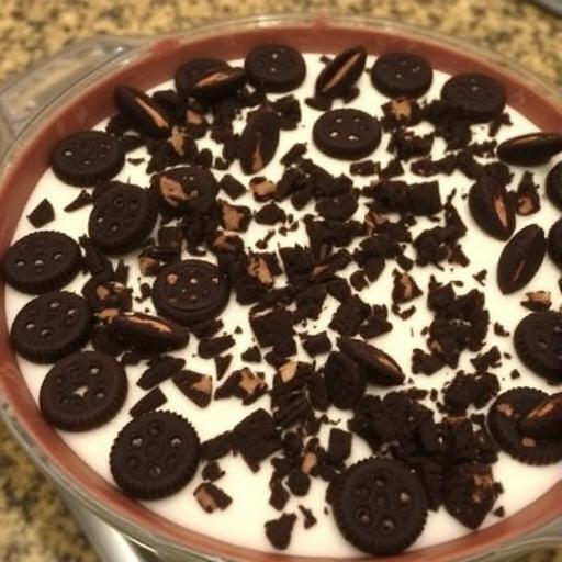 NO BAKE COOKIE CRUMBLE CHEESECAKE