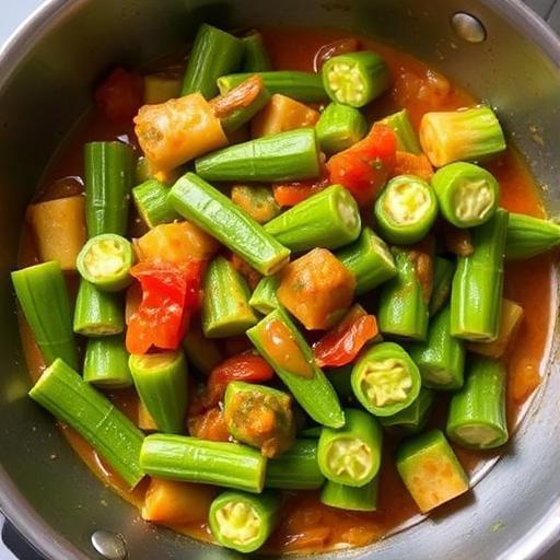 BHINDI SUBJI (OKRA and TOMATOES)