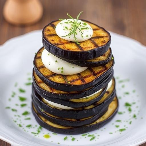 AUBERGINE AND MOZZARELLA STACKS