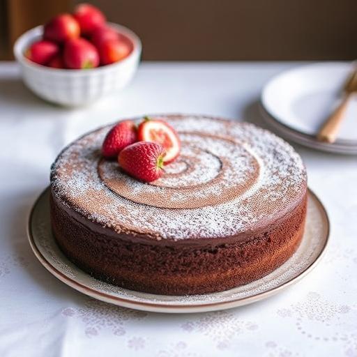 BAKED CHOCOLATE MOUSSE WITH PASSION FRUIT