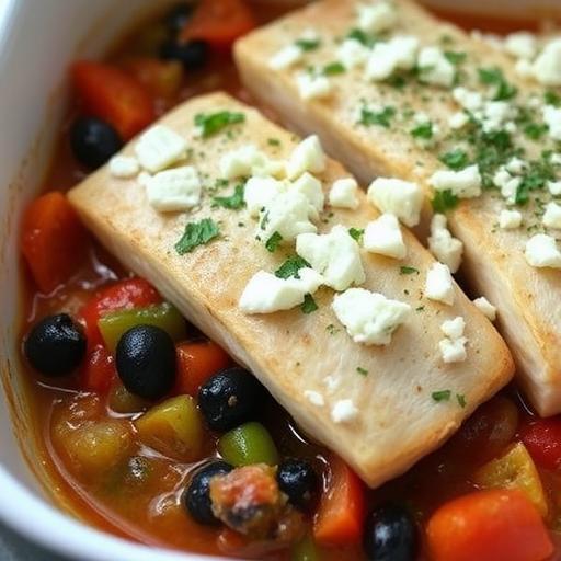 BAKED COD GREEK STYLE