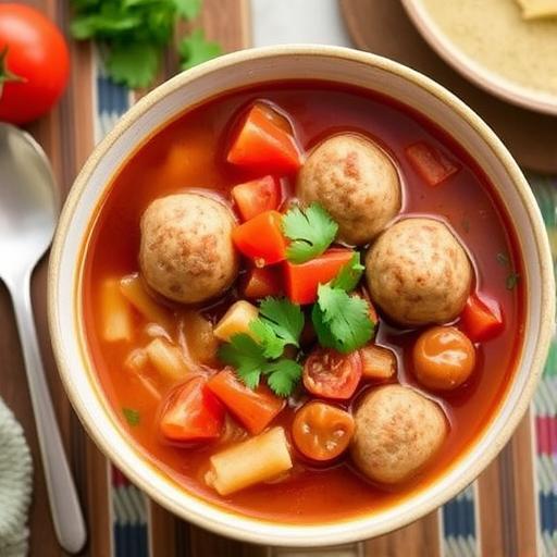 ALBONDIGAS SOUP with TURKEY