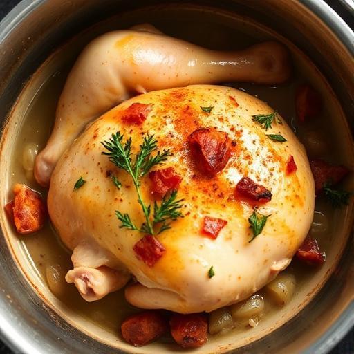 COQ AU VIN (CHICKEN BRAISED in RED WINE)