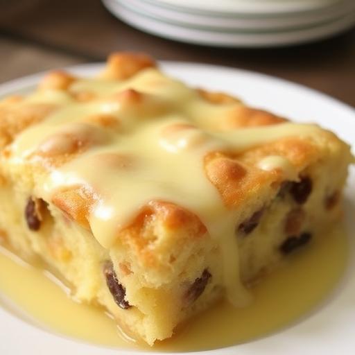 BREAD PUDDING with BOURBON SAUCE