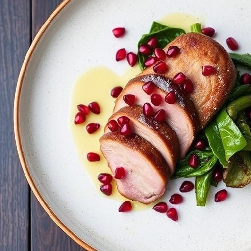 ANATRA CON MELAGRANA (DUCK WITH POMEGRANATE) AND SAUTÃ©ED ESCAROLE