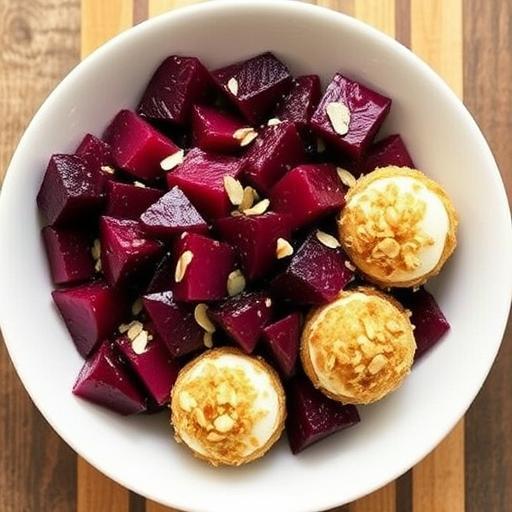 ALMOND-ROLLED GOATS' CHEESE