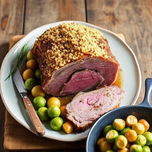 SLOW-COOKED SHOULDER OF LAMB WITH JANSSONÂ€™S TEMPTATION AND SAUTÃ©ED SPROUT TOPS