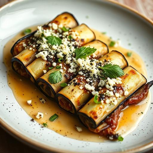 AUBERGINE AND MUSHROOM CANNELLONI